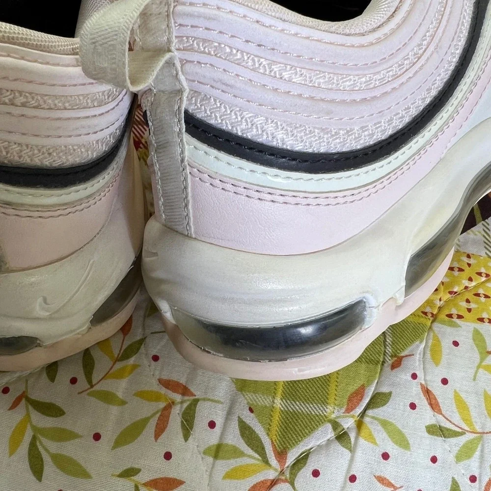 Nike Air Max 97 Pink Black White Womens Sz 10 Running Lifestyle Shoes super nice